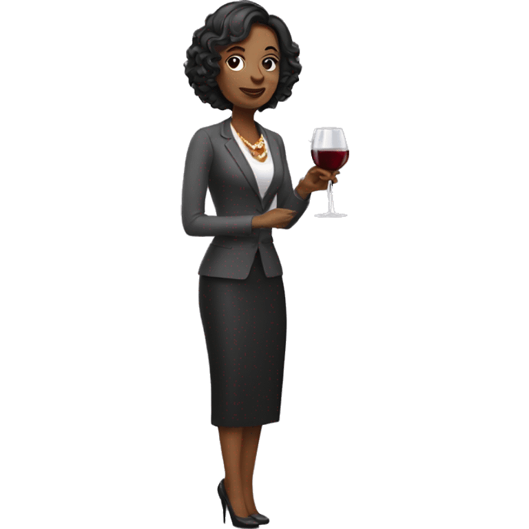 classy woman with a glass of wine emoji