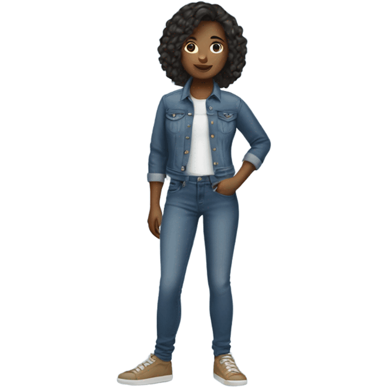 Girl wearing jeans emoji