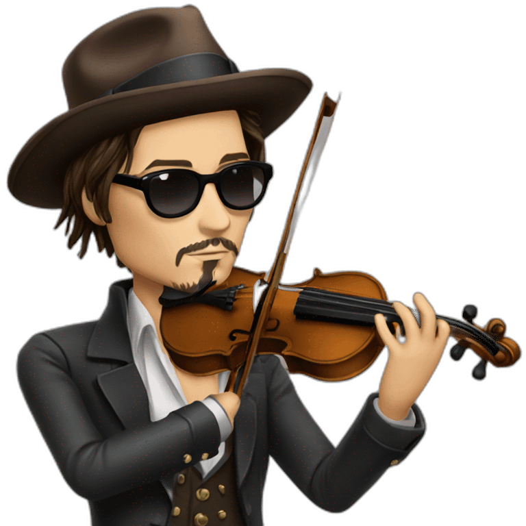 Johnny Depp play violin emoji