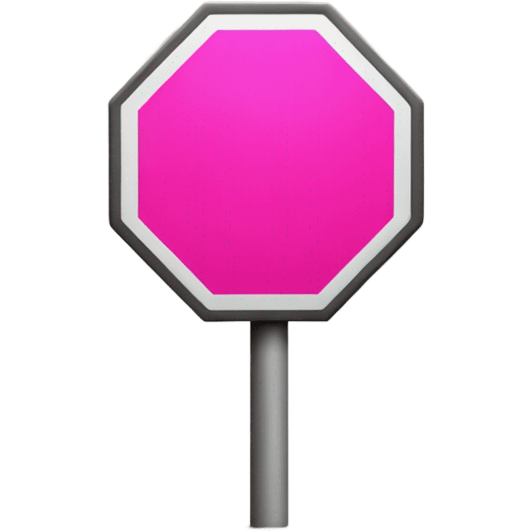 Pink stop sign ￼ emoji