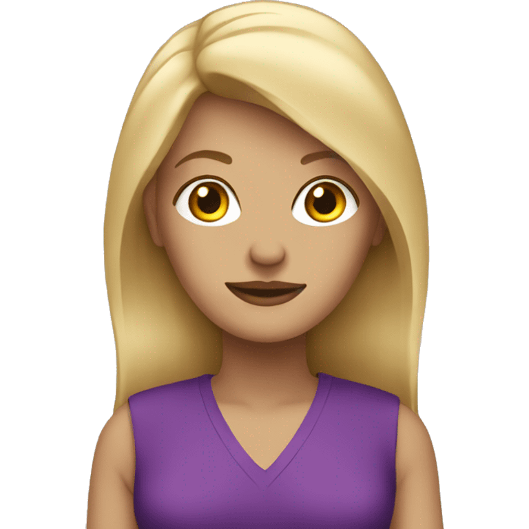 blonde woman in purple  emoji