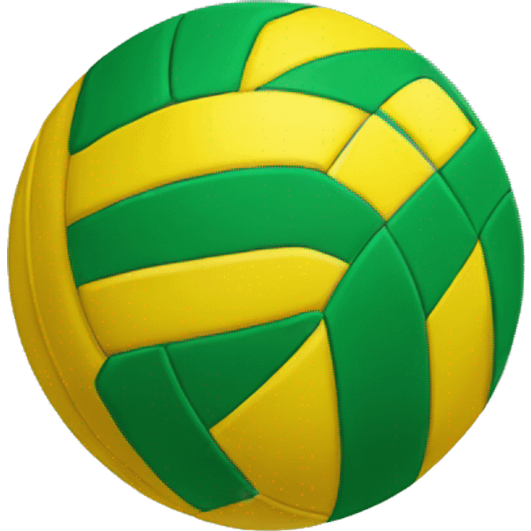 Green and yellow volleyball emoji