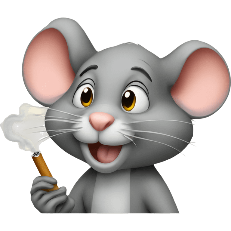 Mouse smoking emoji