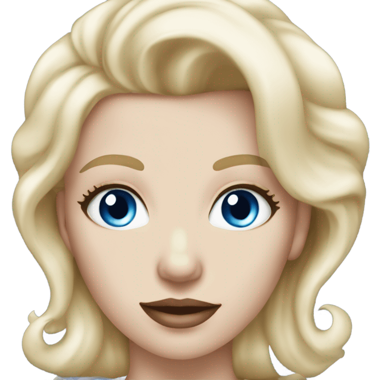 blonde white blue eyes Monroe mark female emoji