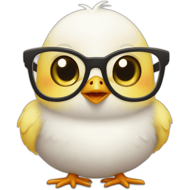 baby chick with specs emoji