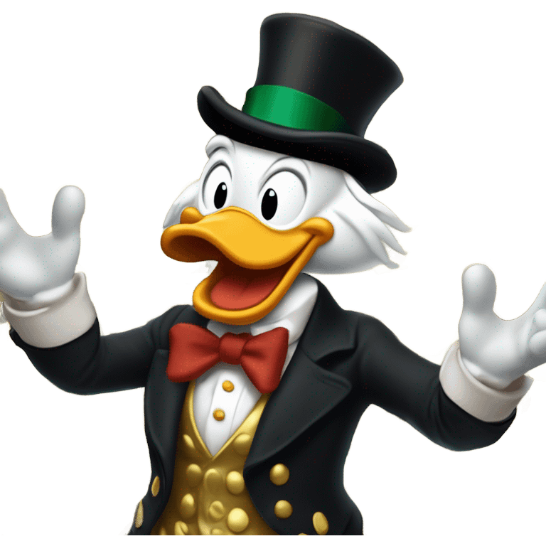 Scrooge McDuck counting money emoji