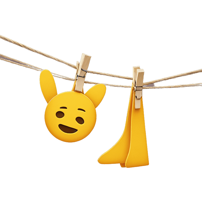 ears hung on clothespins emoji