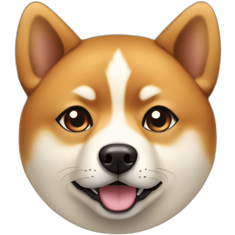 black and tan shiba face emoji