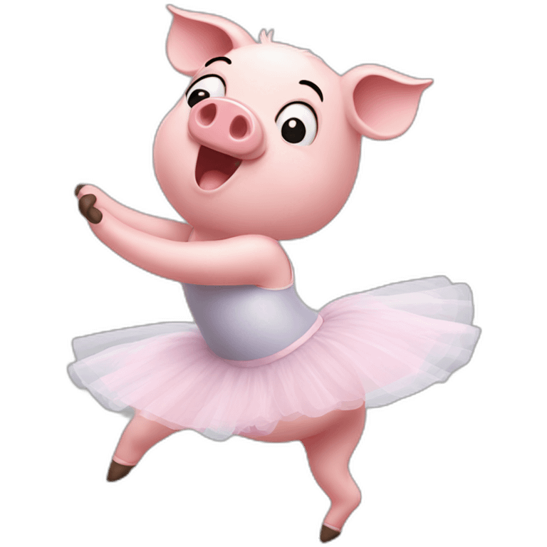 Pig dancing Ballet emoji