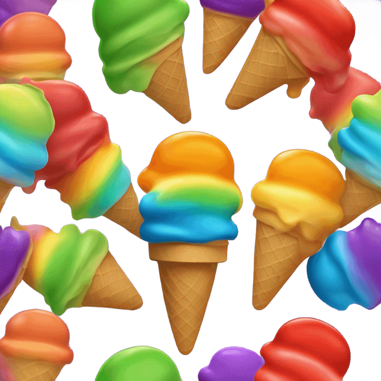 Rainbow icecream emoji