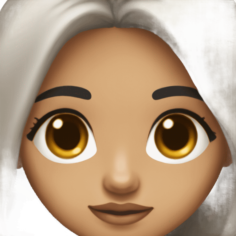 lightskin indian girl with big brown eyes and long black hair with a babydoll top on emoji