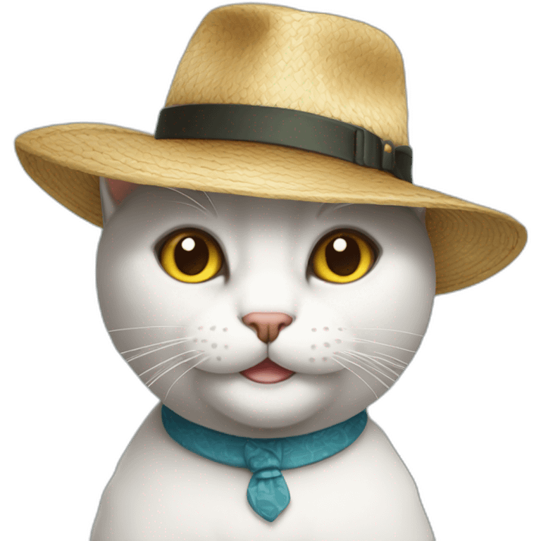 Gato com chapeu emoji