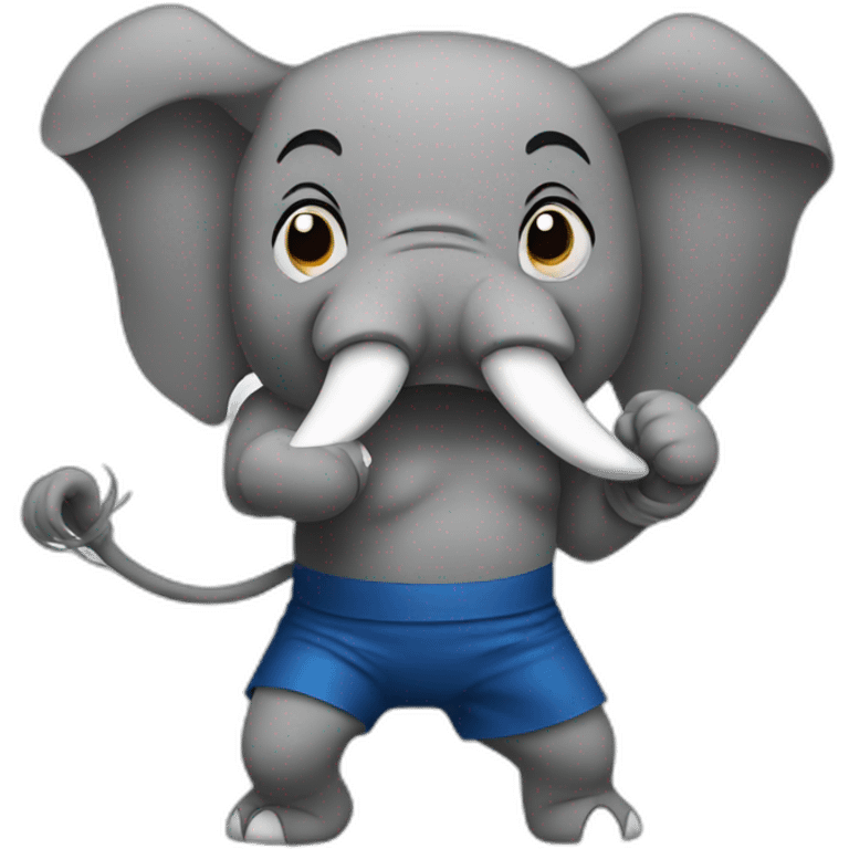 Elephant Boxing Anger  emoji