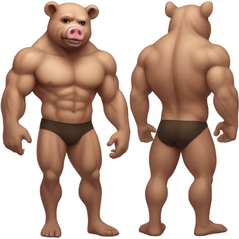 Man, bear pig emoji