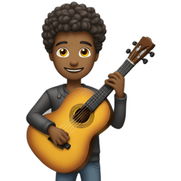 homem tocando violao emoji