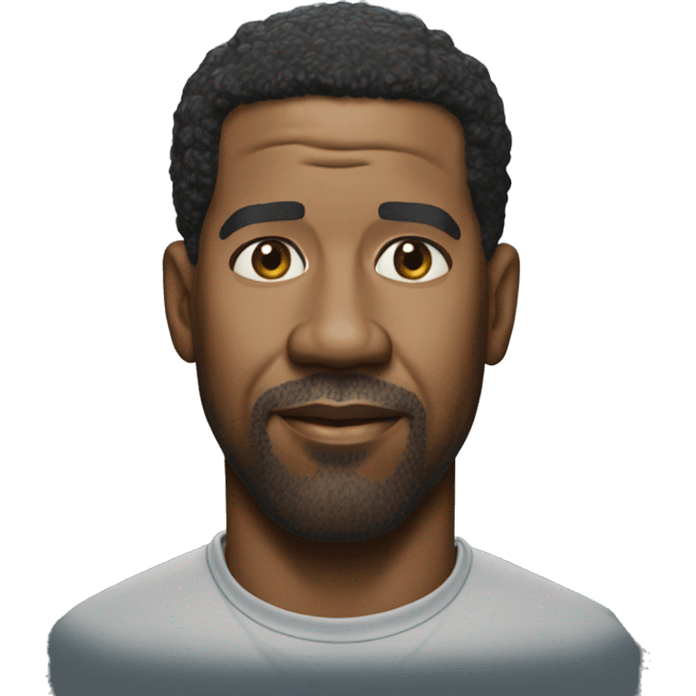 hyper realistic denzel washington wearing shirt emoji