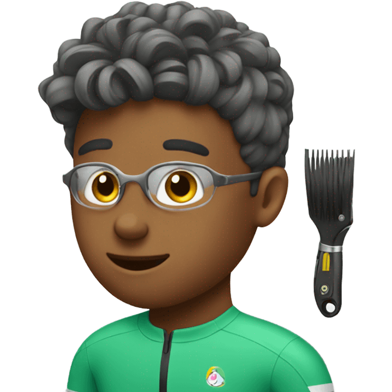 cyclist getting haircut emoji