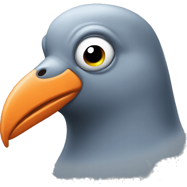 pigeon face with snorkel emoji