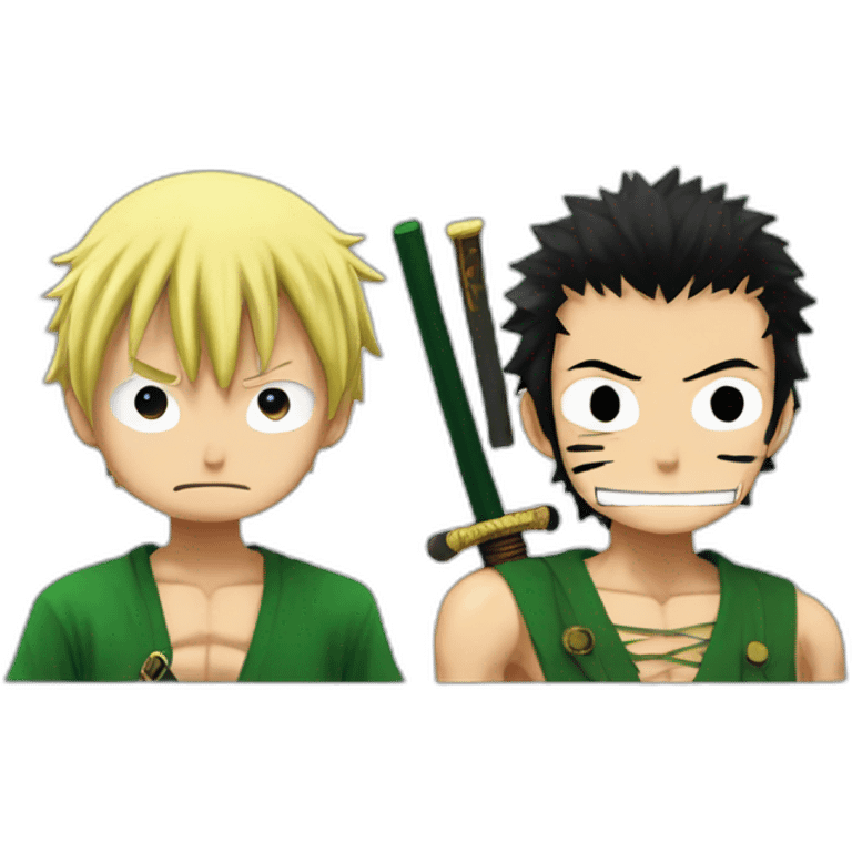 Roronoa zoro With luffy emoji