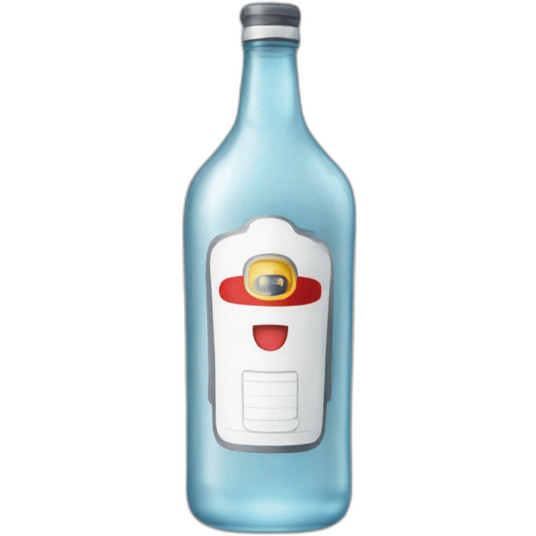 Airplane sized bottle of alchol emoji