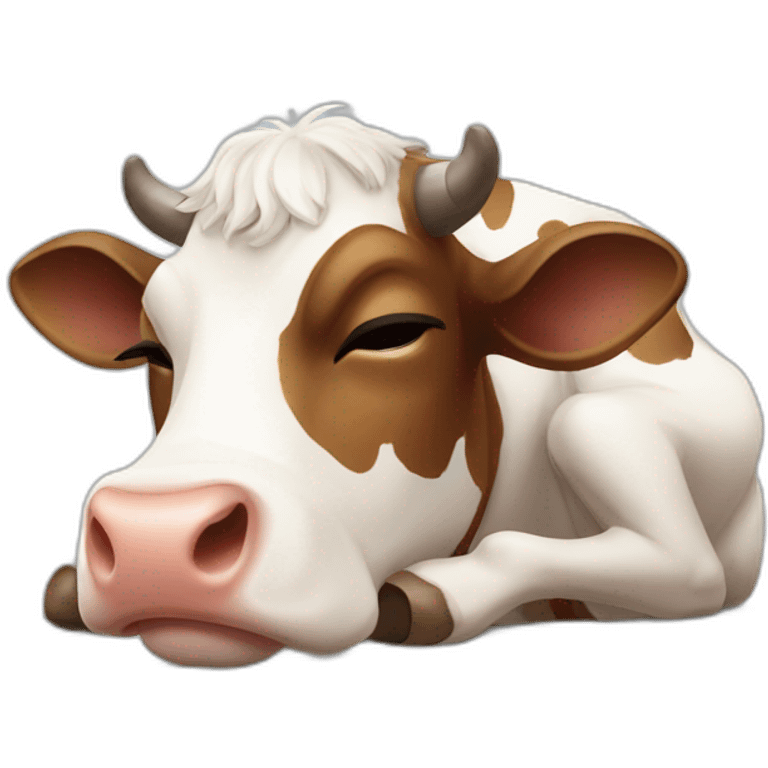 cow that is sleeping emoji