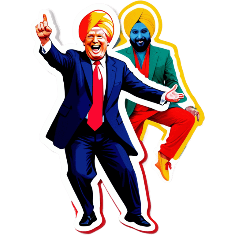 Trump doing bhangra emoji