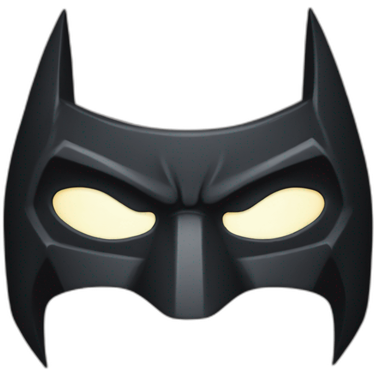 Batman Mask with total White eyes emoji