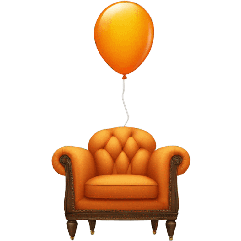 orange ballon with armchair  emoji