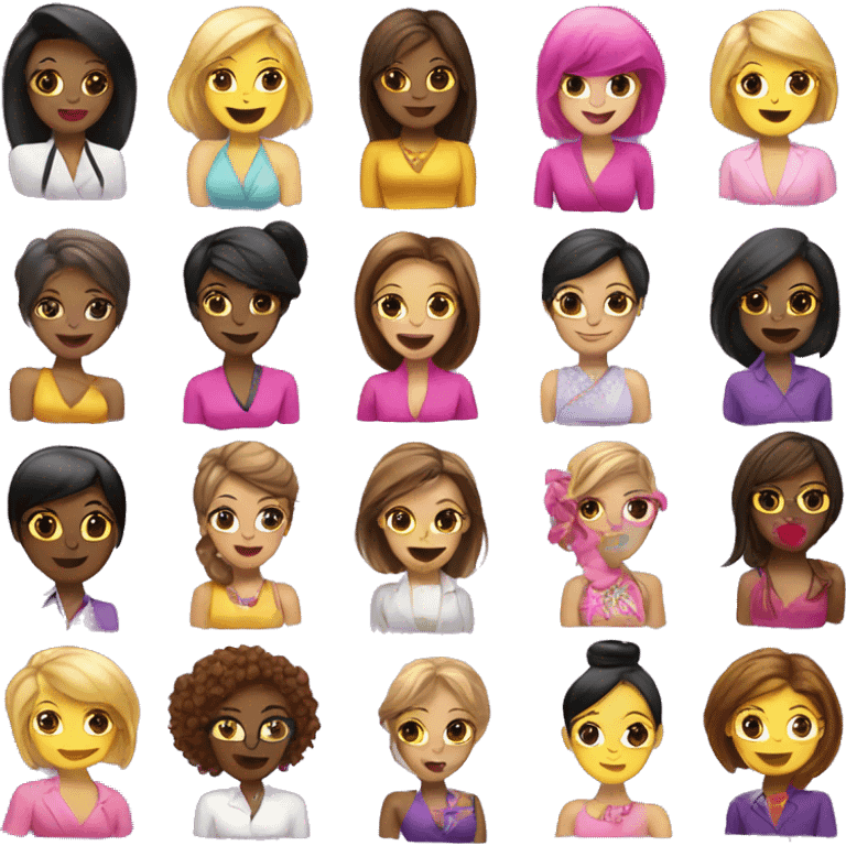 Girls Night out Themed emojis/ Drinks, Sushi, Glamour  emoji