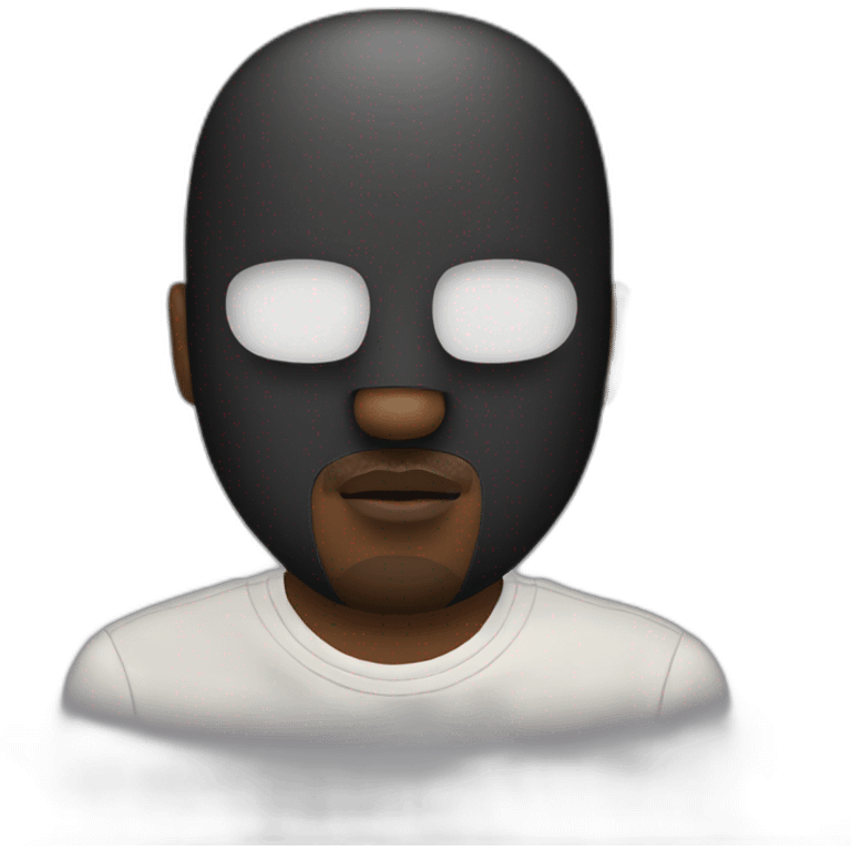 Kanye West masked emoji