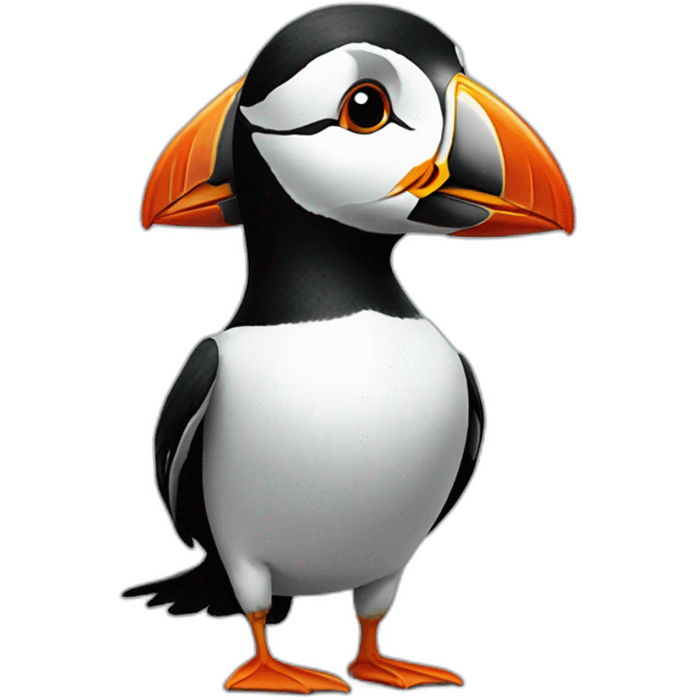 Puffin with sunglasses emoji