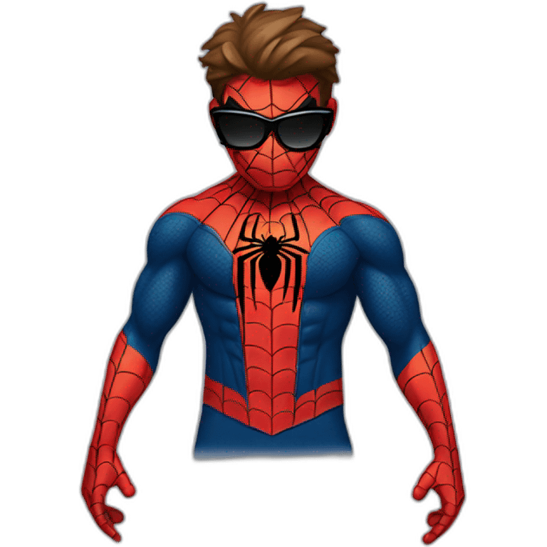 Spiderman wearing sunglasses emoji