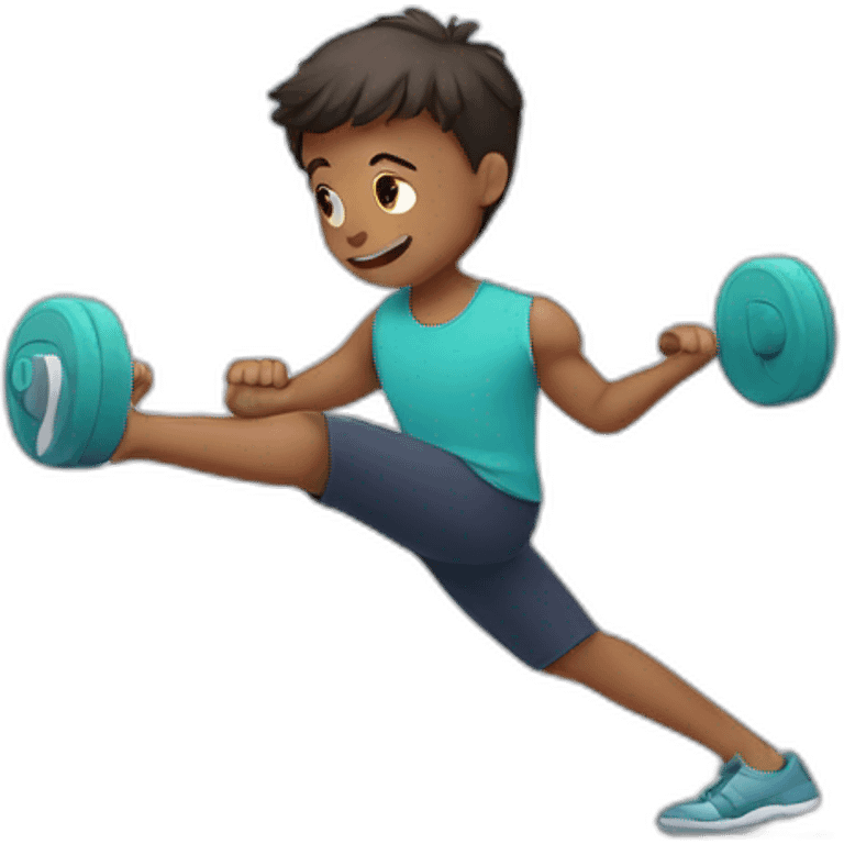 boy doing exercises  emoji