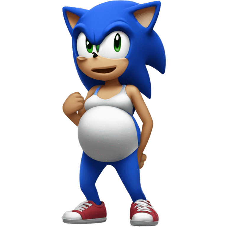 Pregnant sonic emoji