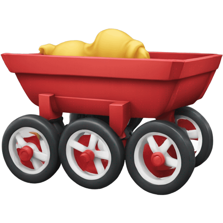 Red toy wagon emoji