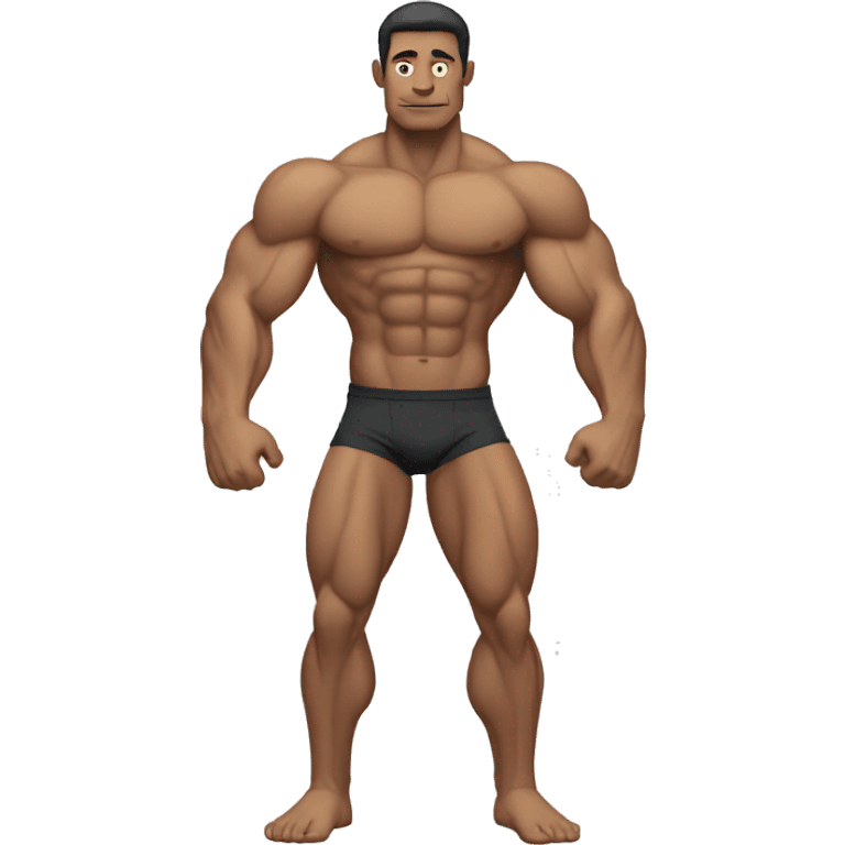 muscular person with skinny legs emoji