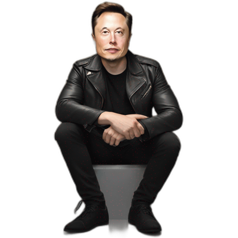 Elon musk sitting on gold bricks emoji