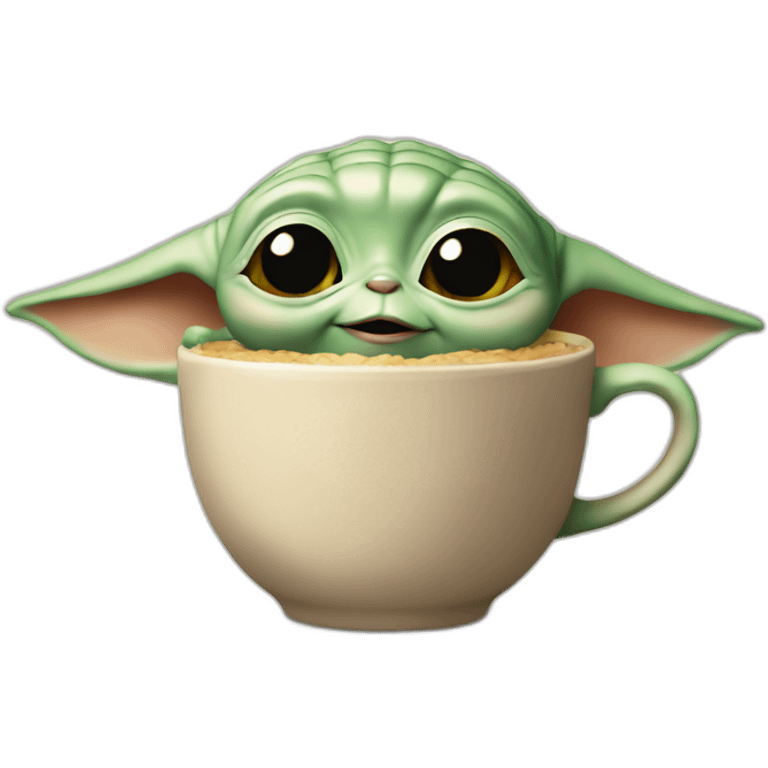 baby yoda take a cup emoji