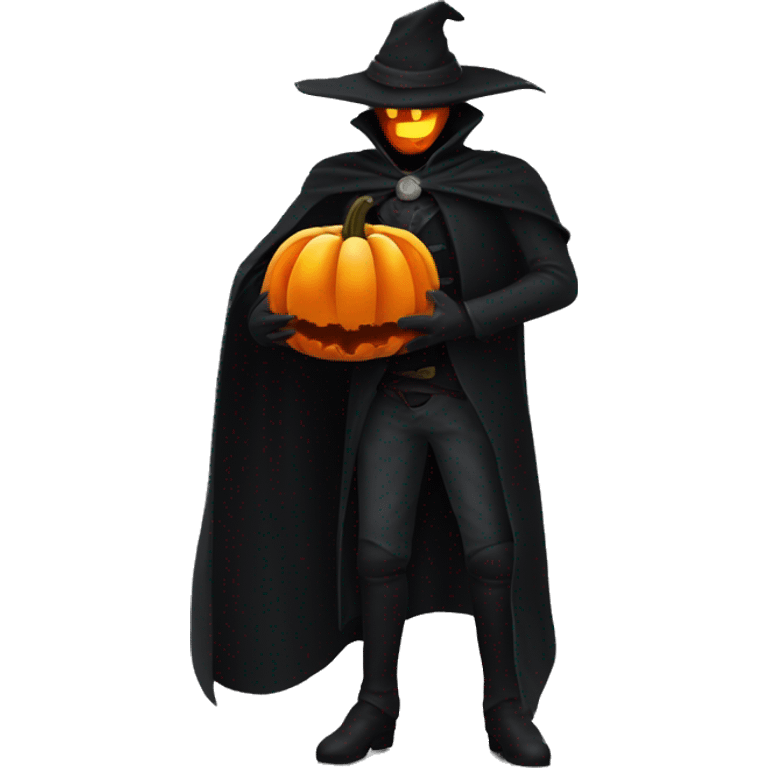 Headless horseman holding a pumpkin emoji