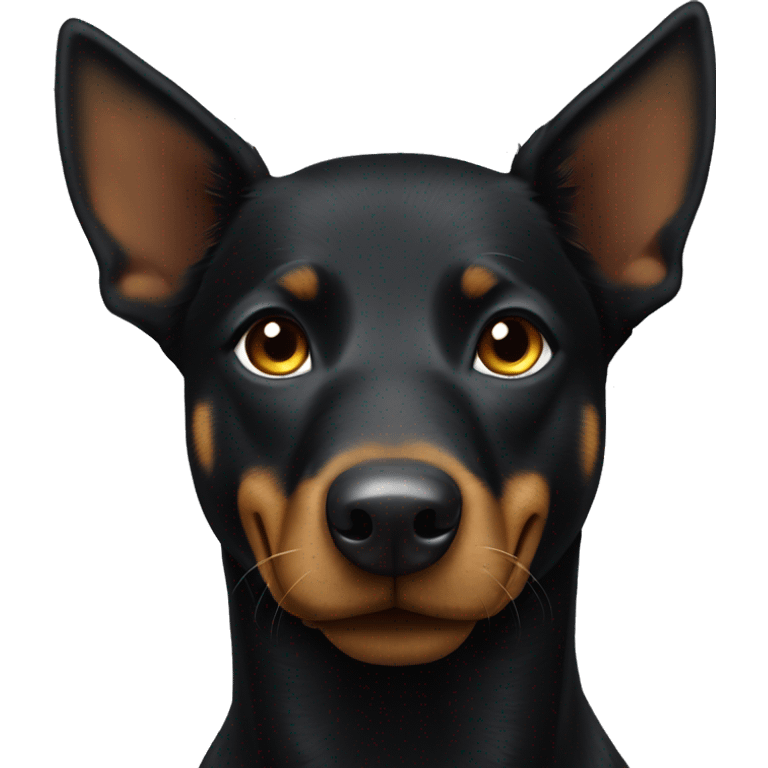 Black australian kelpie dog big emoji