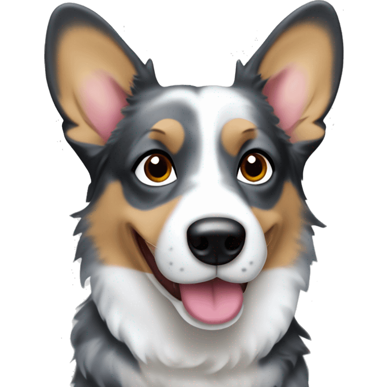 Blue Merle welsh corgi emoji