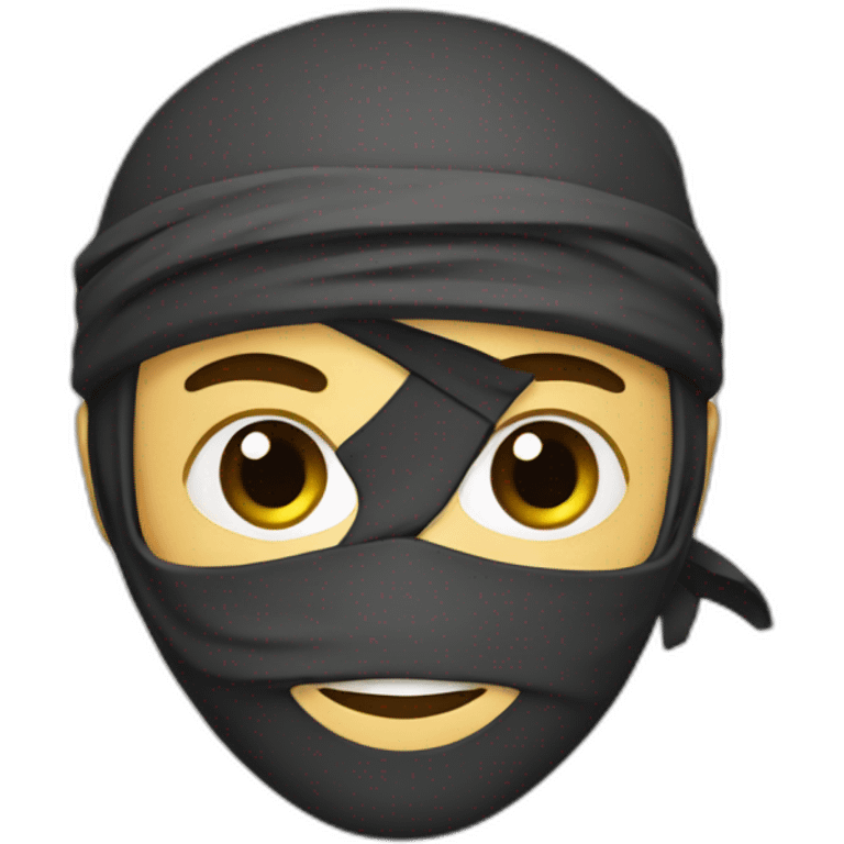 Ninja avec des billet emoji