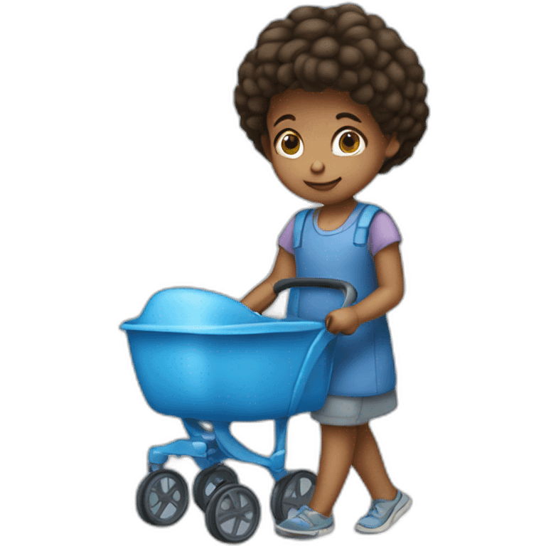 Girl-todler-with-a-blue-walker emoji