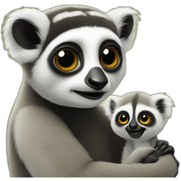 Lemur with sloth emoji