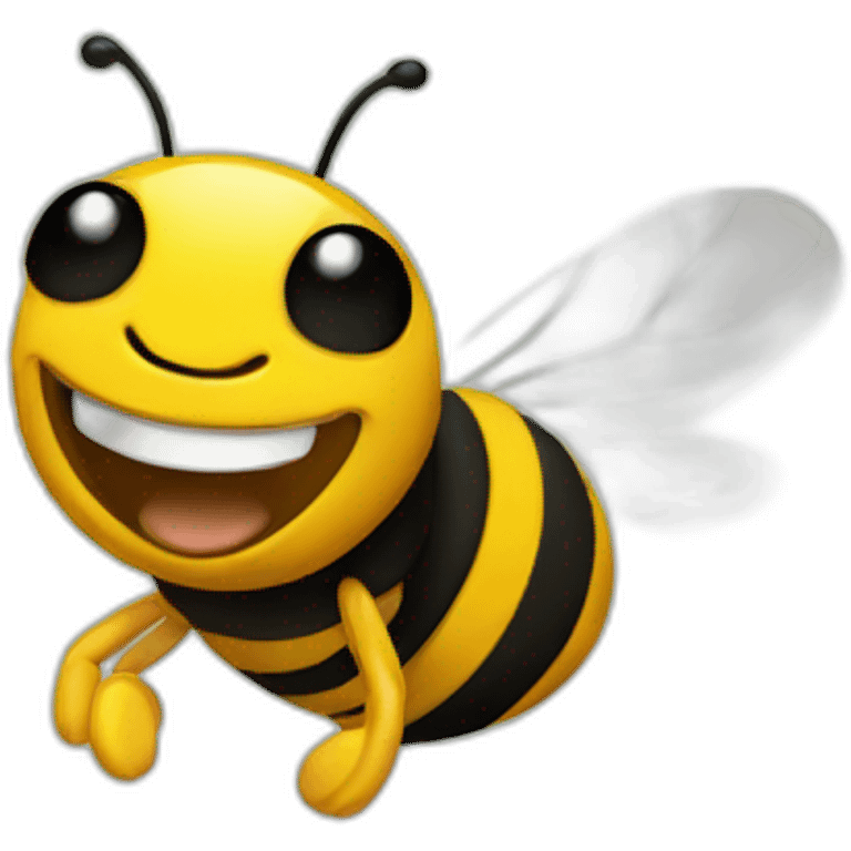 laughing bee emoji