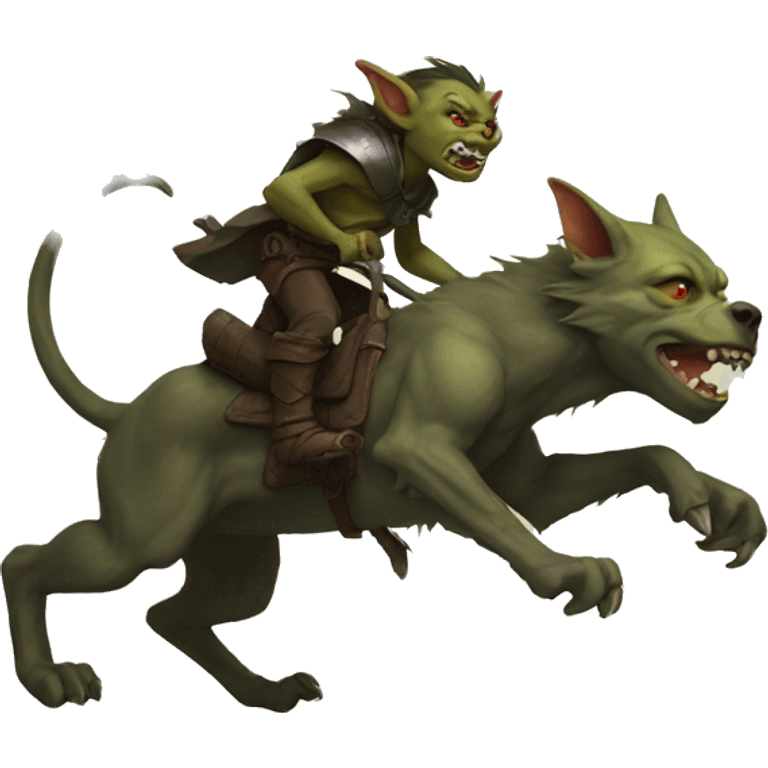 goblin riding a worg  emoji