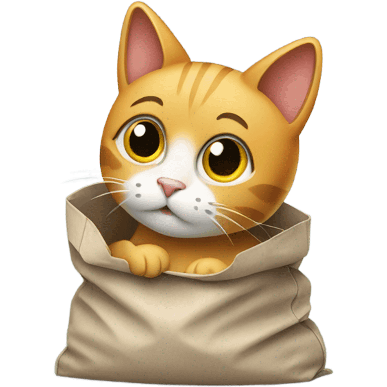 Cat with a bag emoji