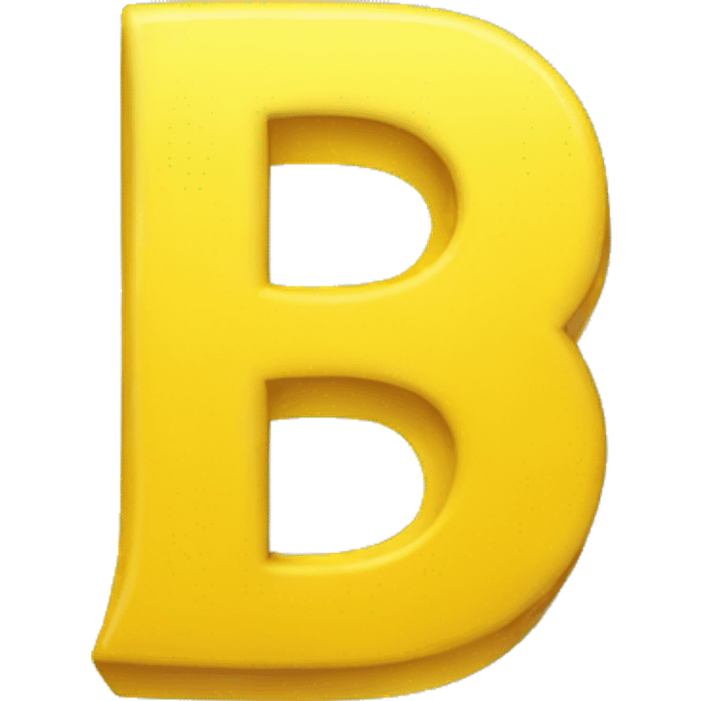 a yellow capital D emoji