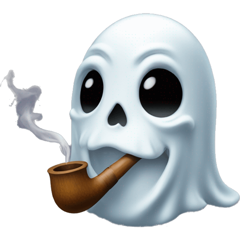 Ghost smoking a pipe emoji