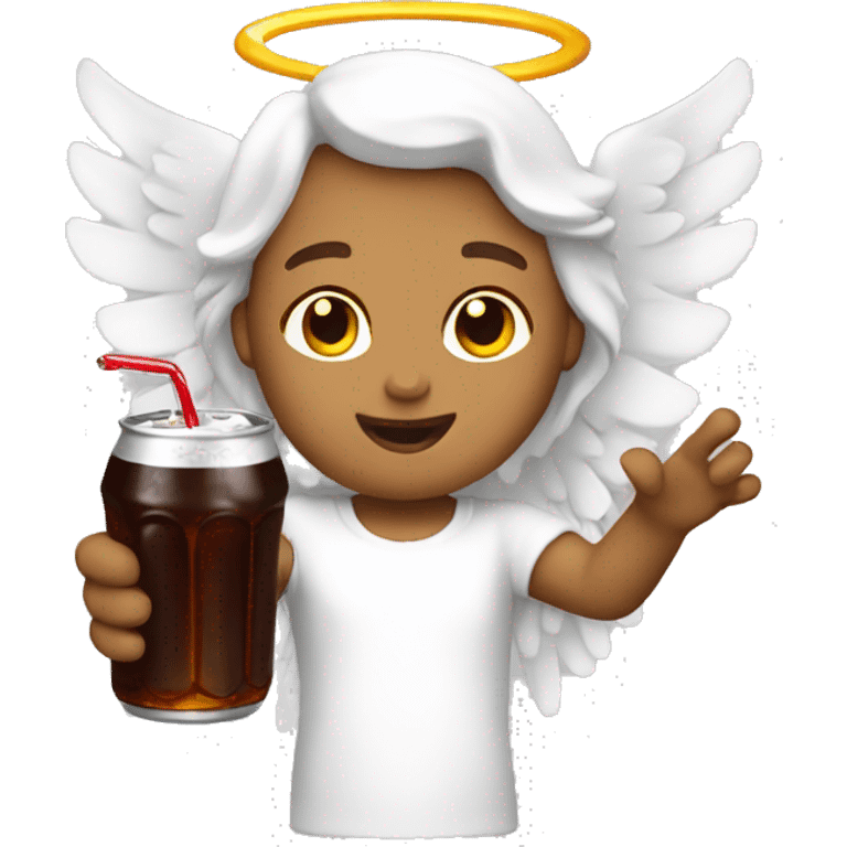 angel with cola emoji